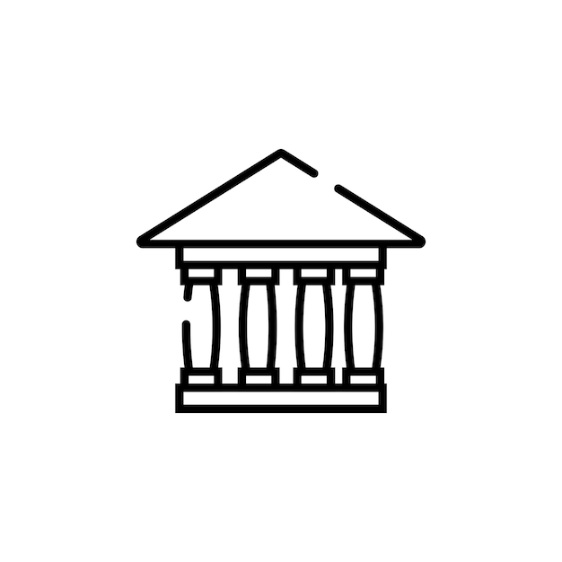 icono de tipo de vector de columna roma