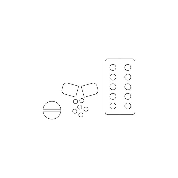 icono del tipo de vector de la droga