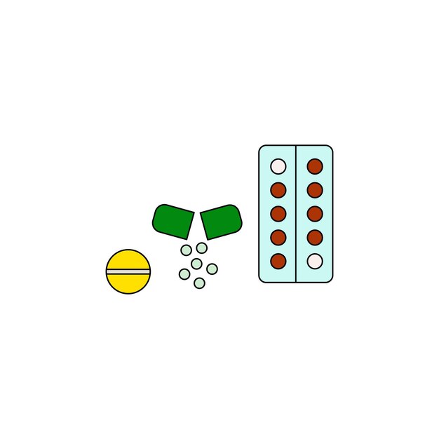icono del tipo de vector de la droga