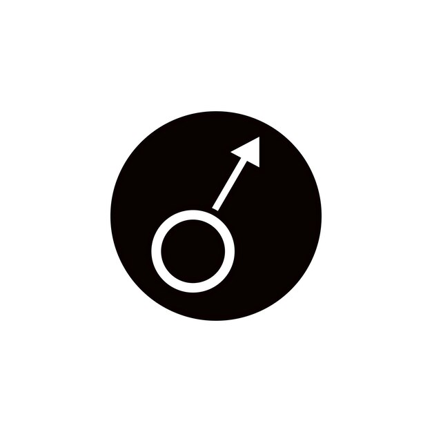 icono de tipo de vector de género masculino