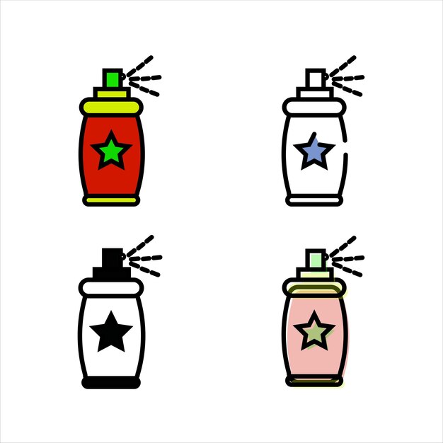 icono de tipo de vector de lata de aerosol