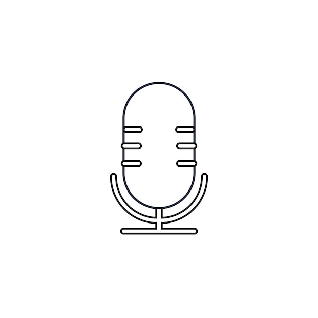 icono de tipo de vector de micrófono