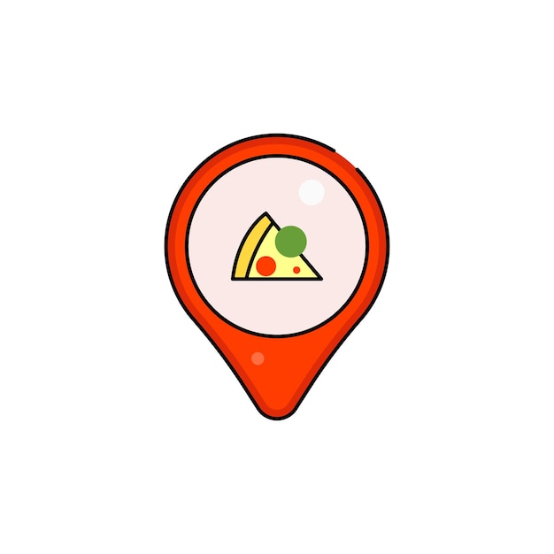 Icono del tipo de vector de pizza