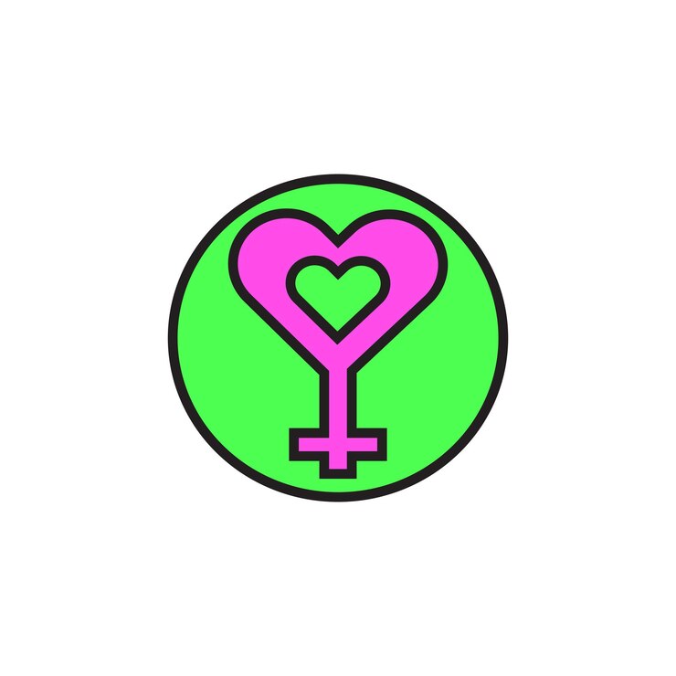 Vector icono de tipo de vector de símbolo femenino