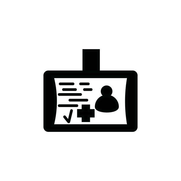 icono del tipo de vector de la tarjeta de identificación