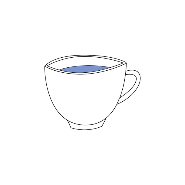 icono de tipo de vector de taza de té