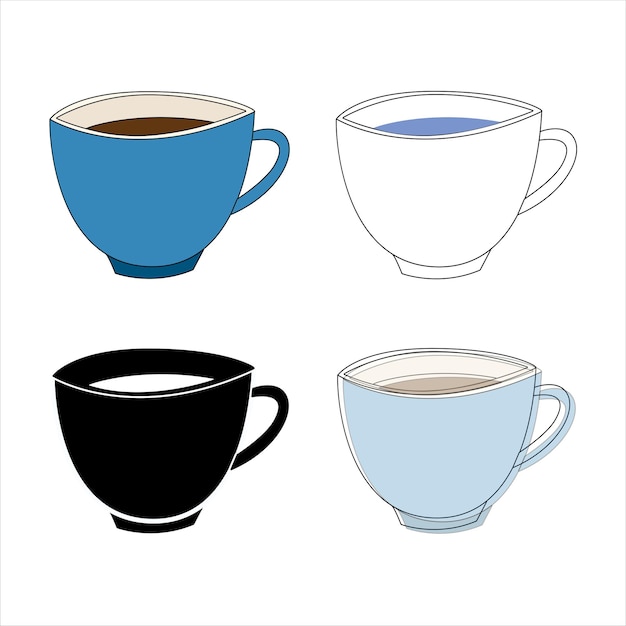 icono de tipo de vector de taza de té