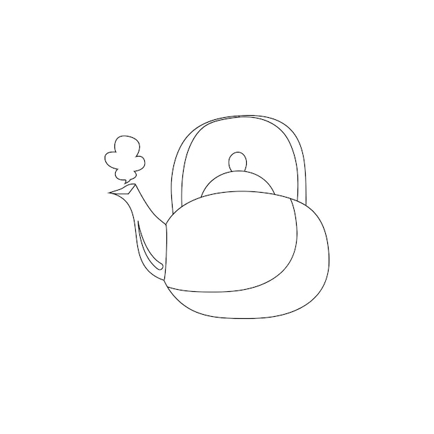 icono de tipo de vector de tetera