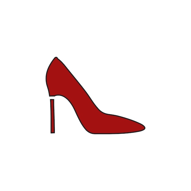 icono de tipo de vector de zapatos de mujer