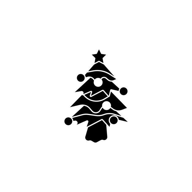 icono del tipo vectorial del árbol de Navidad