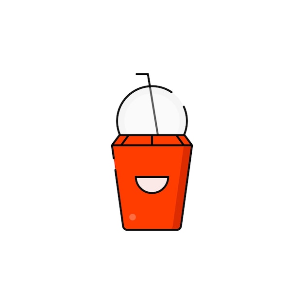 icono del tipo vectorial de bebidas gaseosas