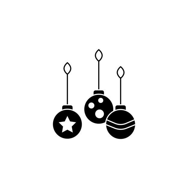 icono del tipo vectorial de la bola de Navidad