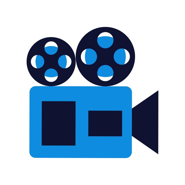 Icono de tipo vectorial de cámara de vídeo vectorial