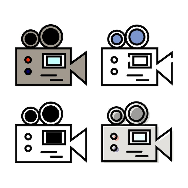 icono de tipo vectorial de la cámara de video