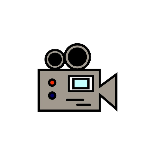 icono de tipo vectorial de la cámara de video