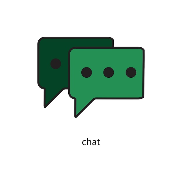 icono de tipo vectorial de chat