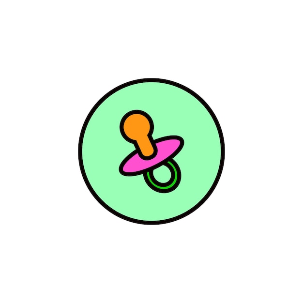 icono del tipo vectorial del chupete para bebés
