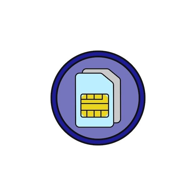 Vector icono de tipo vectorial de doble sim