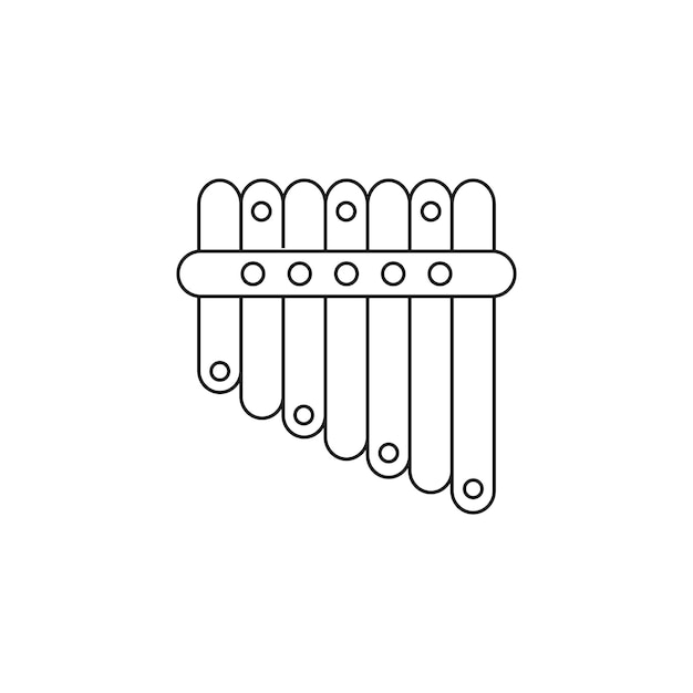 icono del tipo vectorial de la flauta