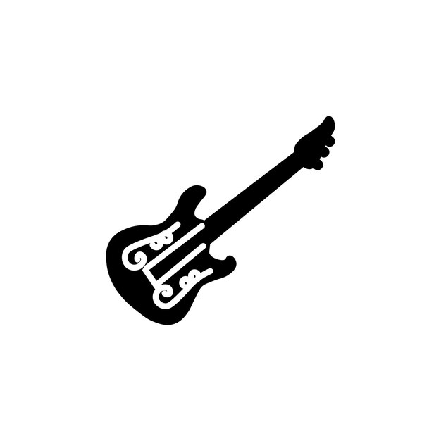 icono de tipo vectorial de guitarra