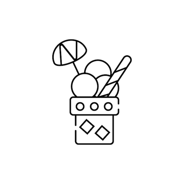 icono de tipo vectorial de helado