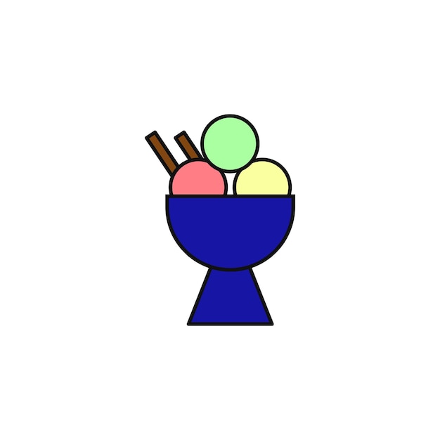 Vector icono del tipo vectorial del helado