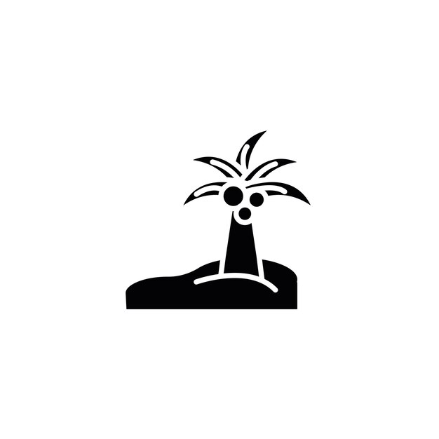 icono de tipo vectorial de isla tropical