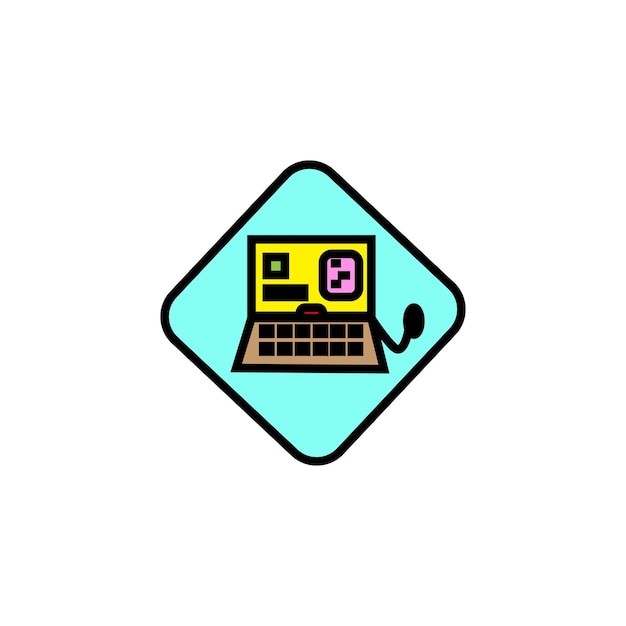 icono de tipo vectorial de portátil