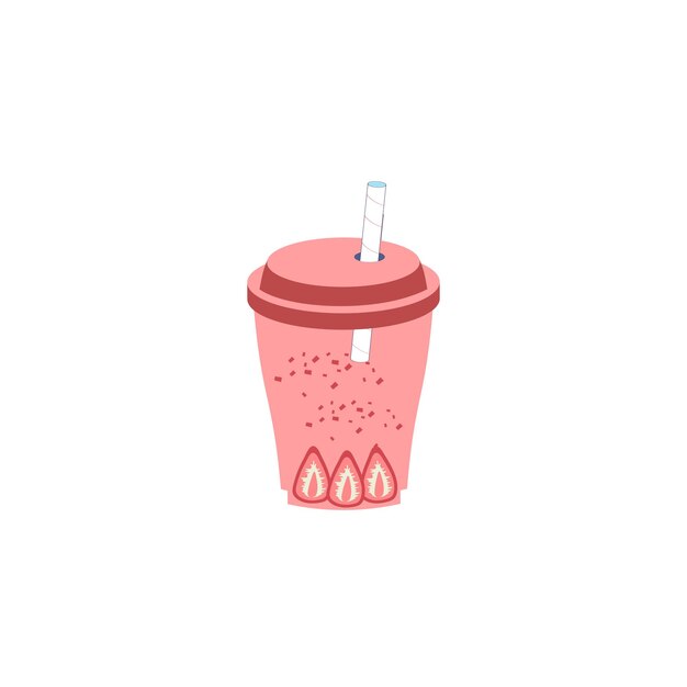 icono del tipo vectorial del té de burbujas