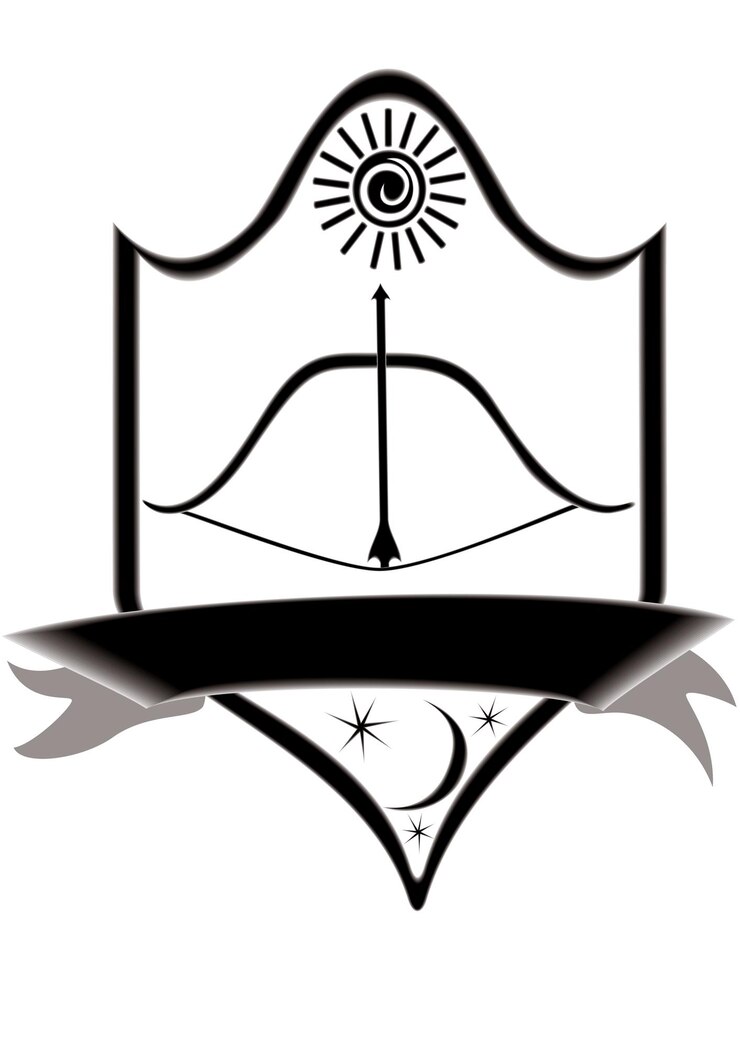 Vector icono título zodiaco sagitario