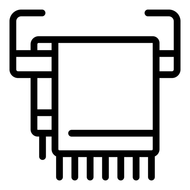 Icono de toalla de baño vector de contorno tela pila pila