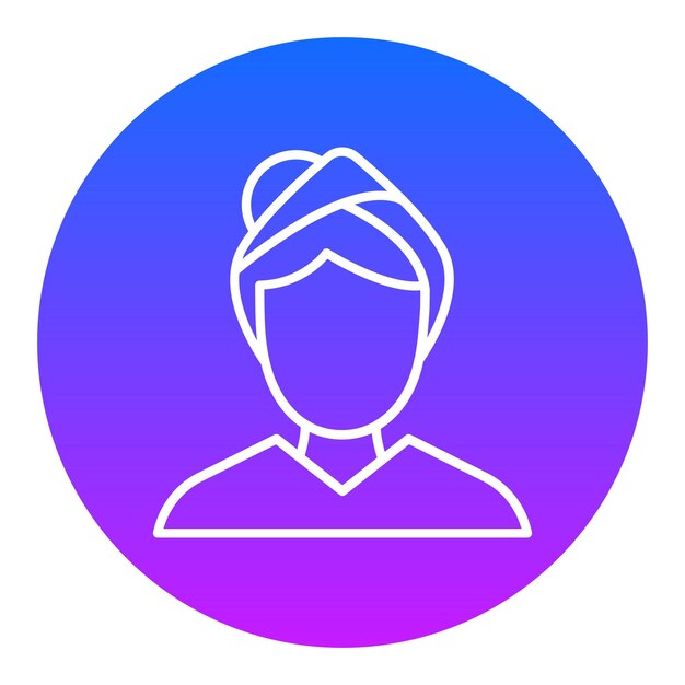 Icono de la toalla de la cabeza