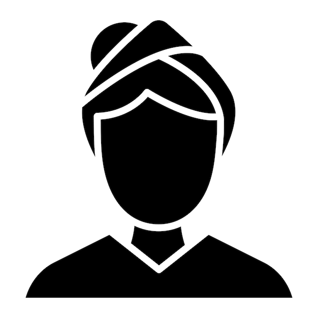 Icono de la toalla de la cabeza