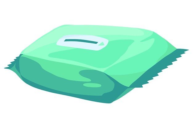 Icono de toalla de papel Concepto sanitario de artículos de higiene para la página de inicio del diseño de banner Servilleta sanitaria húmeda desechable higiénica