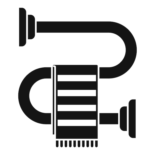 Icono de toallero calentado en caliente Ilustración simple del icono de vector de toallero calentado en caliente para diseño web aislado sobre fondo blanco