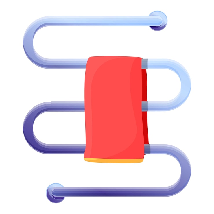 Vector icono de toallero calentado de cuidado caricatura de icono de vector de toallero calentado de cuidado para diseño web aislado sobre fondo blanco