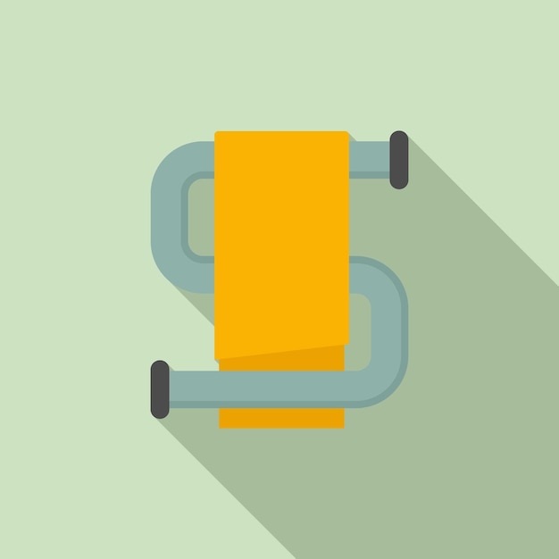 Icono de toallero calentado Ilustración plana del icono de vector de toallero calentado para diseño web