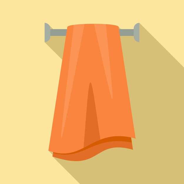 Icono de toallero calentado de pila Ilustración plana de icono de vector de toallero calentado de pila para diseño web