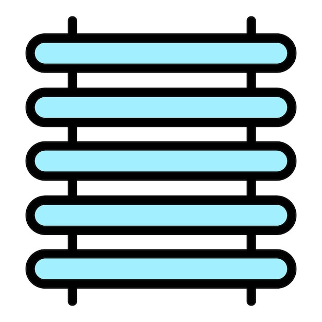 Icono de toallero caliente Contorno toallero caliente vector icono color plano aislado