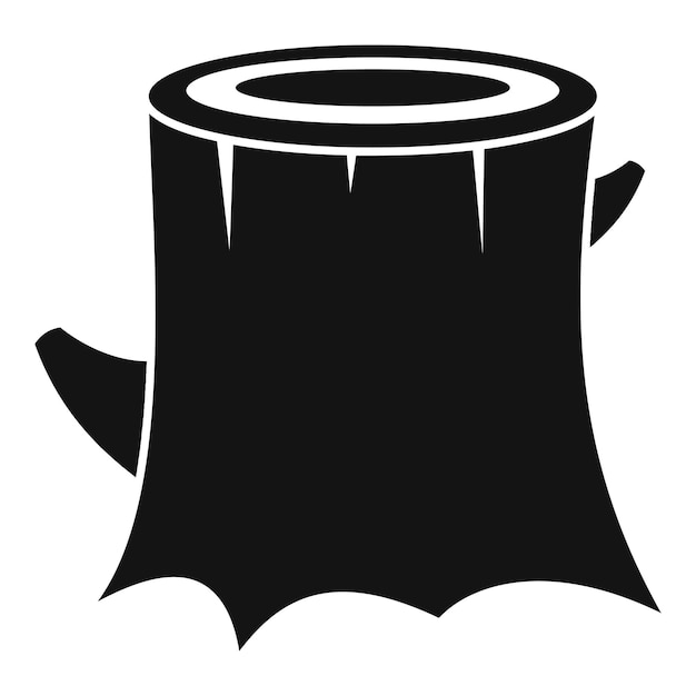 Icono de tocón de árbol fresco Ilustración simple del icono de vector de tocón de árbol fresco para diseño web aislado sobre fondo blanco