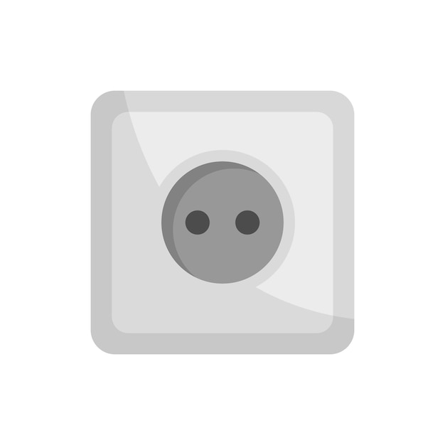 Icono de toma de corriente clásica Ilustración plana del icono de vector de toma de corriente clásico aislado sobre fondo blanco