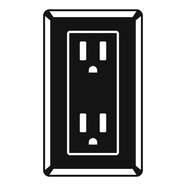 Icono de toma de corriente doble tipo b Ilustración simple del icono de vector de toma de corriente doble tipo b para diseño web aislado sobre fondo blanco