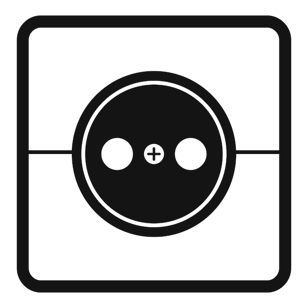 Icono de toma de corriente doméstica Ilustración simple del icono de vector de toma de corriente doméstica para diseño web aislado sobre fondo blanco