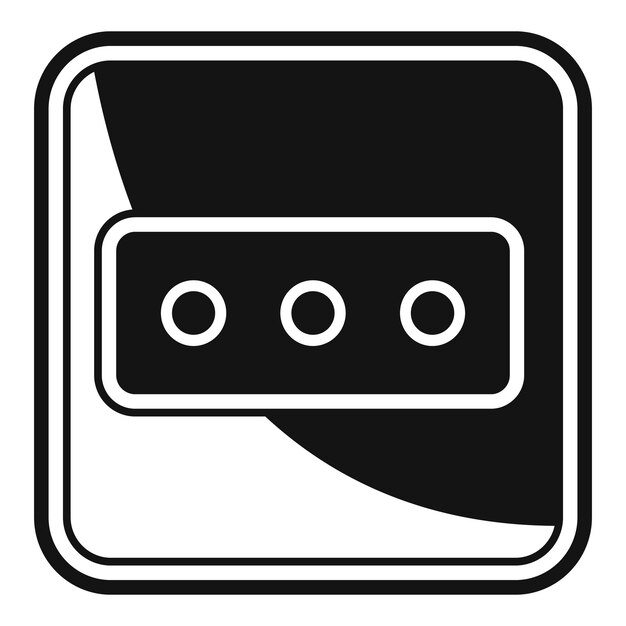 Icono de toma de corriente Ilustración simple del icono de vector de toma de corriente para diseño web aislado sobre fondo blanco