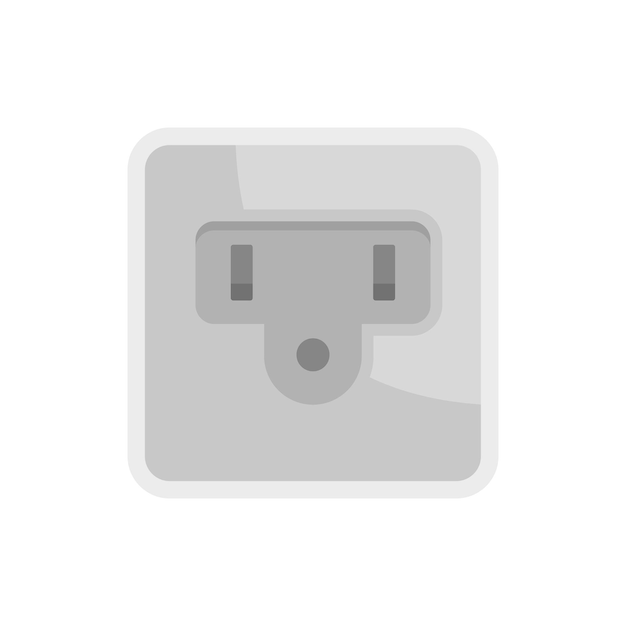 Icono de toma de corriente tipo B Ilustración plana del icono de vector de toma de corriente tipo B aislado sobre fondo blanco