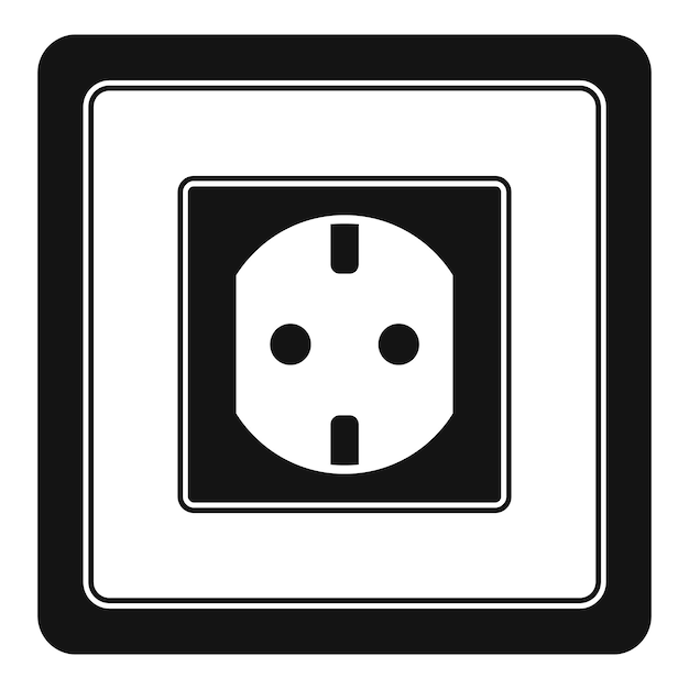 Icono de toma de corriente tipo f Ilustración simple del icono de vector de toma de corriente tipo f para diseño web aislado sobre fondo blanco