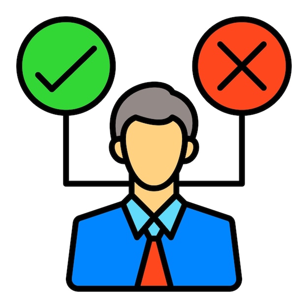 El icono de la toma de decisiones