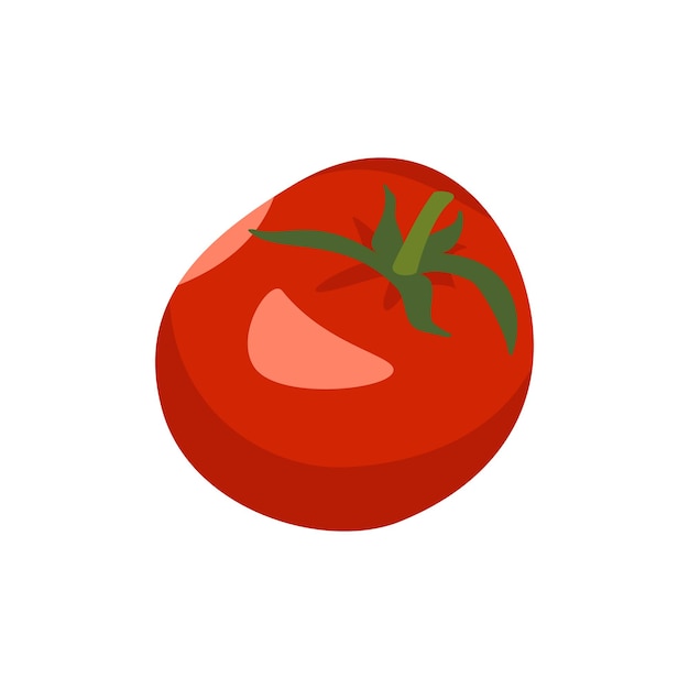 Icono de tomate entero cosecha de vegetales rojos para hacer pasta de tomate o un producto alimenticio de ensalada para una comida saludable ...