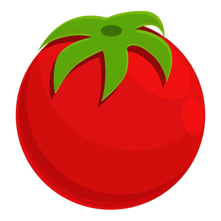 Vector icono de tomate fresco caricatura de icono de vector de tomate fresco para diseño web aislado sobre fondo blanco