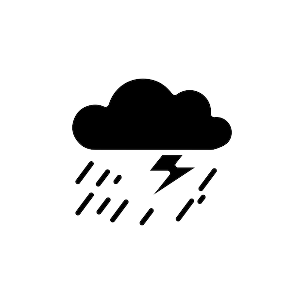 Icono de tormenta aislado en fondo blanco